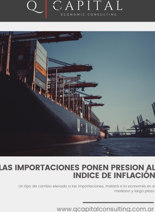 Las importaciones ponen presión al indice inflacionario