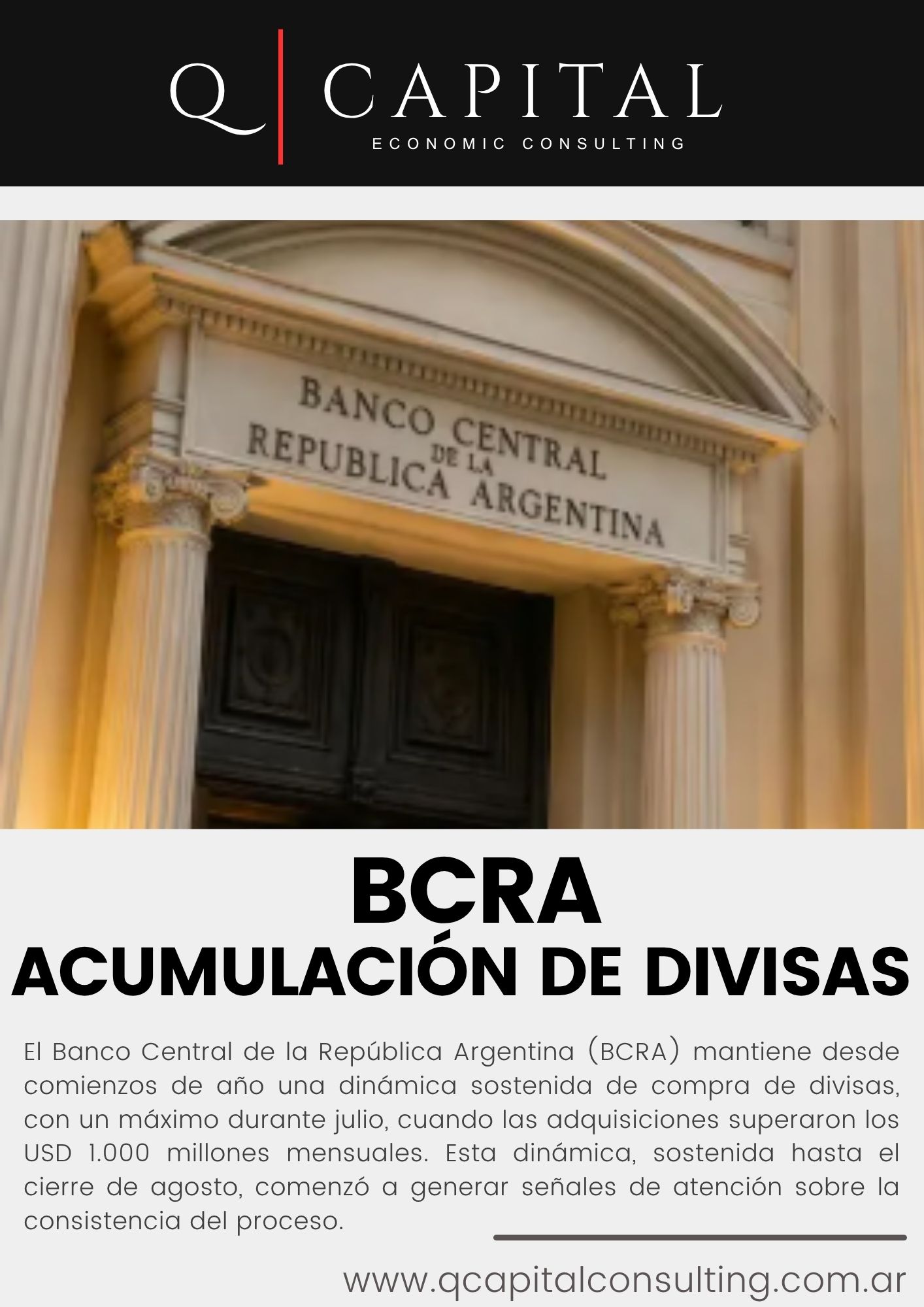 BCRA - Acumulación de Divisas