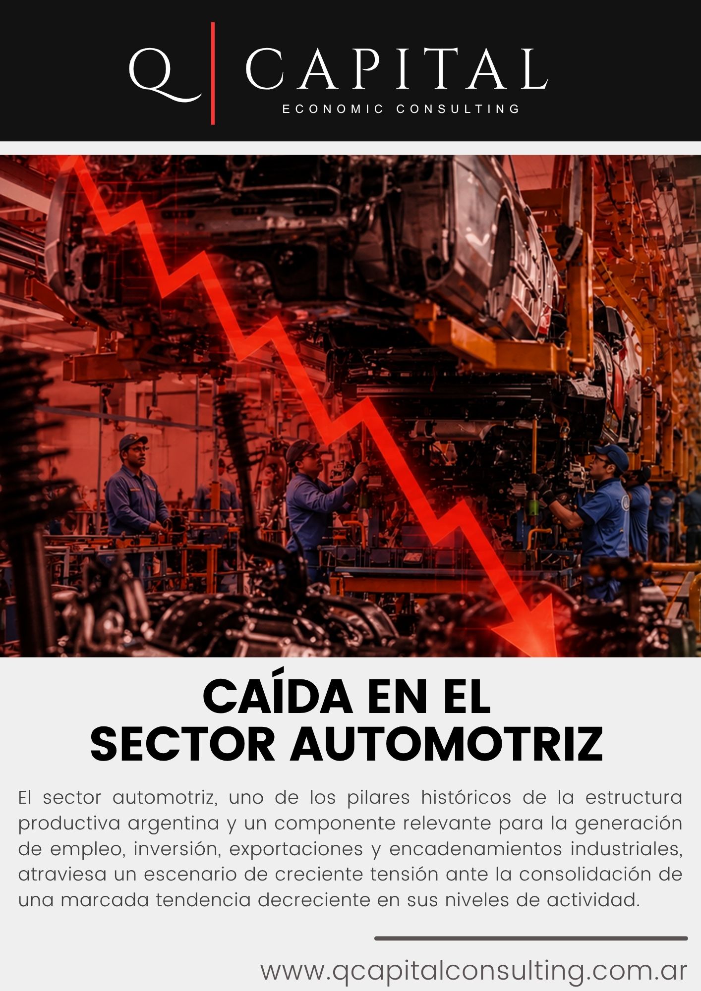 Caída en el sector Automotriz