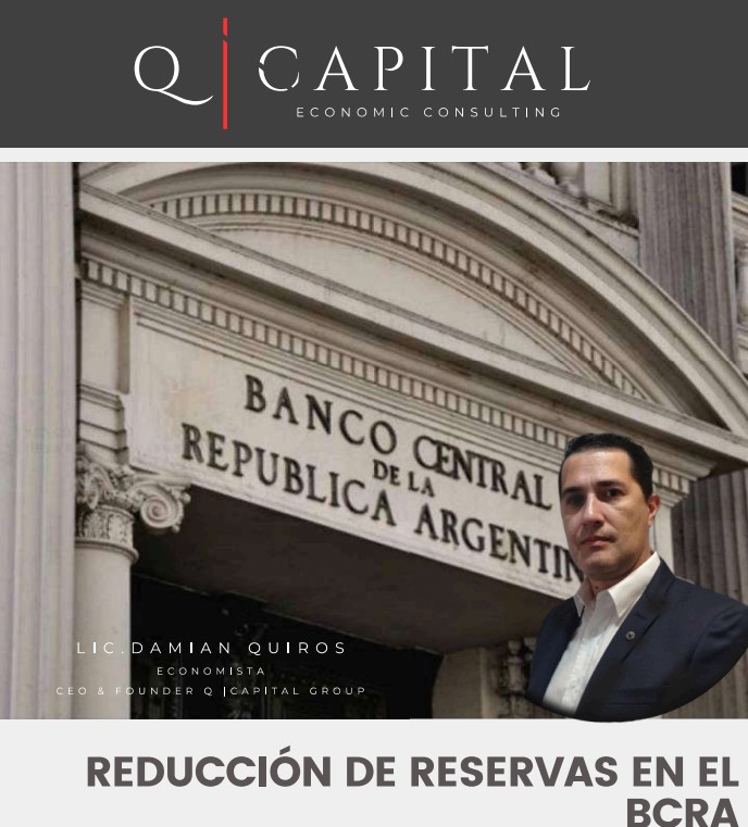 Reducción en las reservas del BCRA